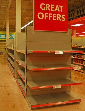 Single Backed Goldola Shelving