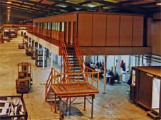 Fire Rated Mezzanine - Office above, Storage Below